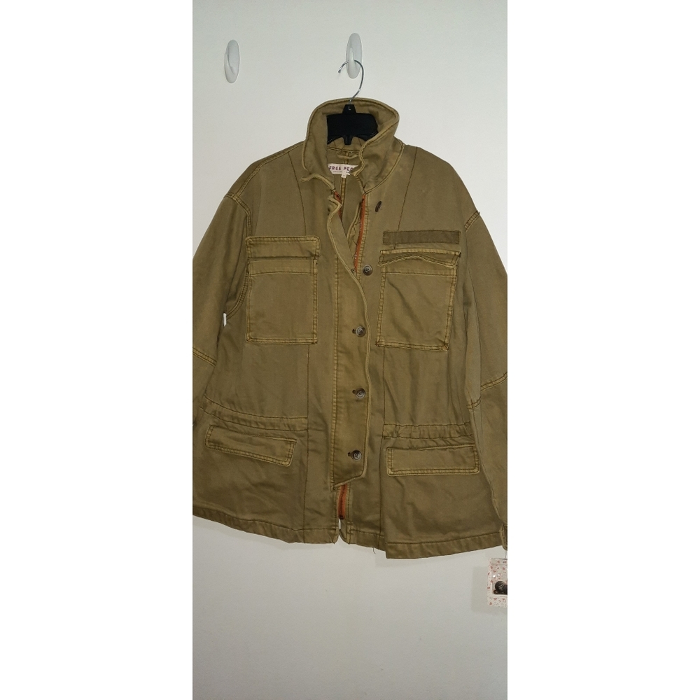 FREE PEOPLE SEIZE THE MOMENT MILITARY JACKET - Picture 8 of 10